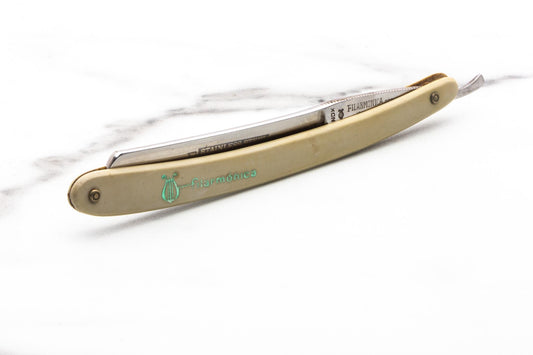 3/16" Vintage Restored Filarmonica Doble Temple Inox Straight Razor