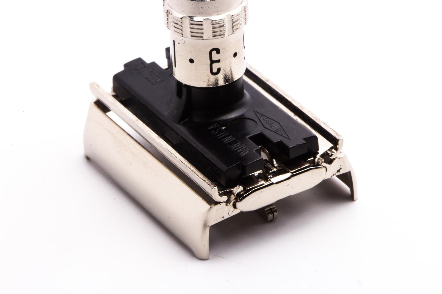 1987 H4 Gillette Super Adjustable "Black Beauty" DE Safety Razor Set | Factory Nickel Revamp