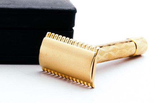 1922 Gillette New Standard Gold Safety Razor Set with Blade Bank | 24k Gold Revamp