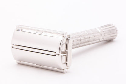 1959 E2 Gillette Flare Tip Regular Super Speed Safety Razor | Rhodium Revamp