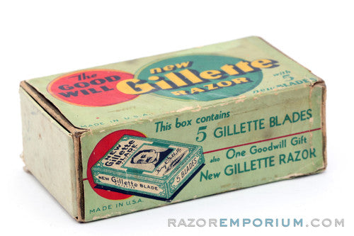 1930's Gillette Goodwill Era Gold DE Razor with Original Box – Razor ...