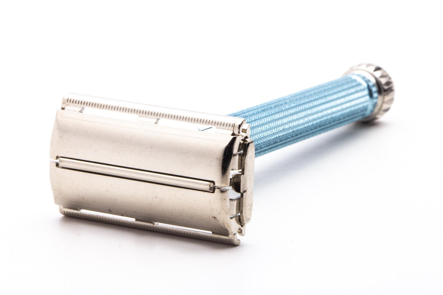 1965 K4  Gillette Blue Star Lady Gillette Double Edge Safety Razor | Factory Nickel Revamp