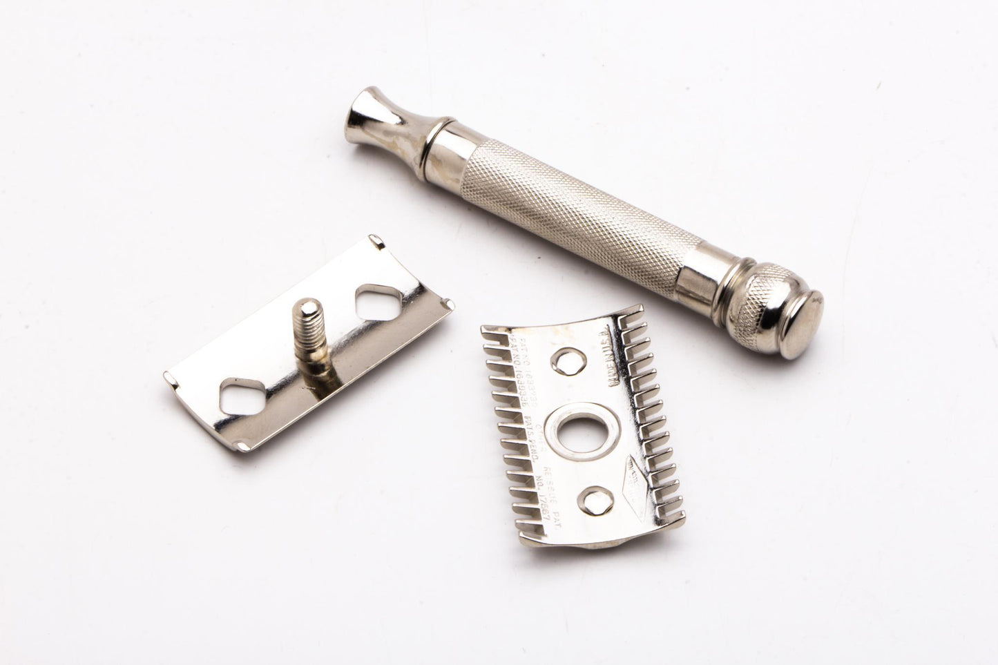 1930's Gillette Goodwill Ball End Replica Handle Double Edge Safety Razor | Factory Nickel Revamp