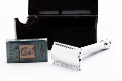1930's Gillette British NEW DE Safety Razor Set | Made in England