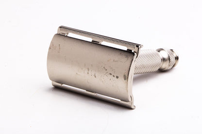 1951 W2 Gillette Travel Ball End Double Edge Razor  | Factory Nickel Revamp