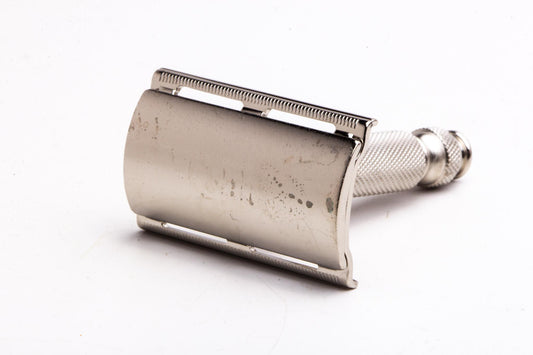1951 W2 Gillette Travel Ball End Double Edge Razor  | Factory Nickel Revamp