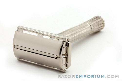 1958 D1 Gillette Flare Tip Super Speed Safety Razor | Factory Nickel Revamp