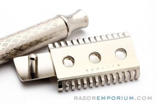 1921 Gillette New Improved Tuckaway Double Edge Safety Razor | Factory Nickel Revamp
