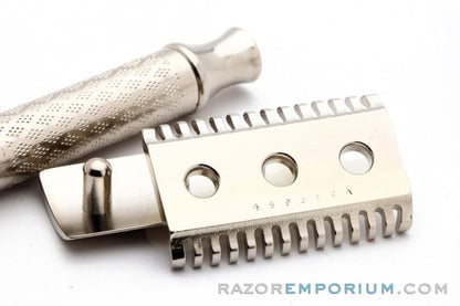 1921 Gillette New Improved Tuckaway Double Edge Safety Razor | Factory Nickel Revamp
