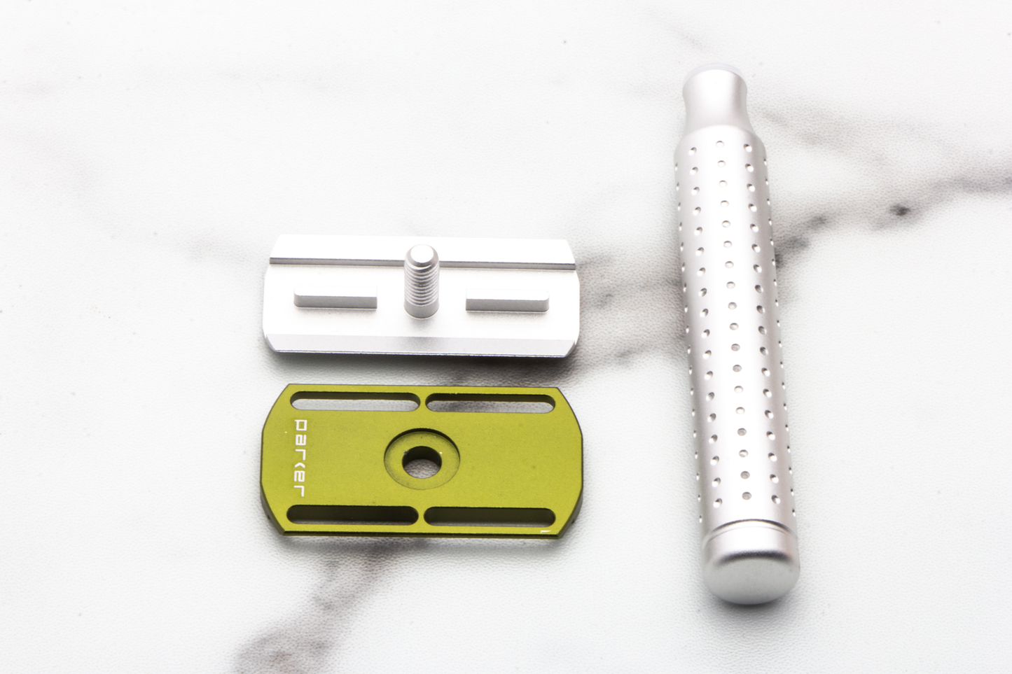 Parker | AeroShave Short Handle Aluminum Double Edge Safety Razor