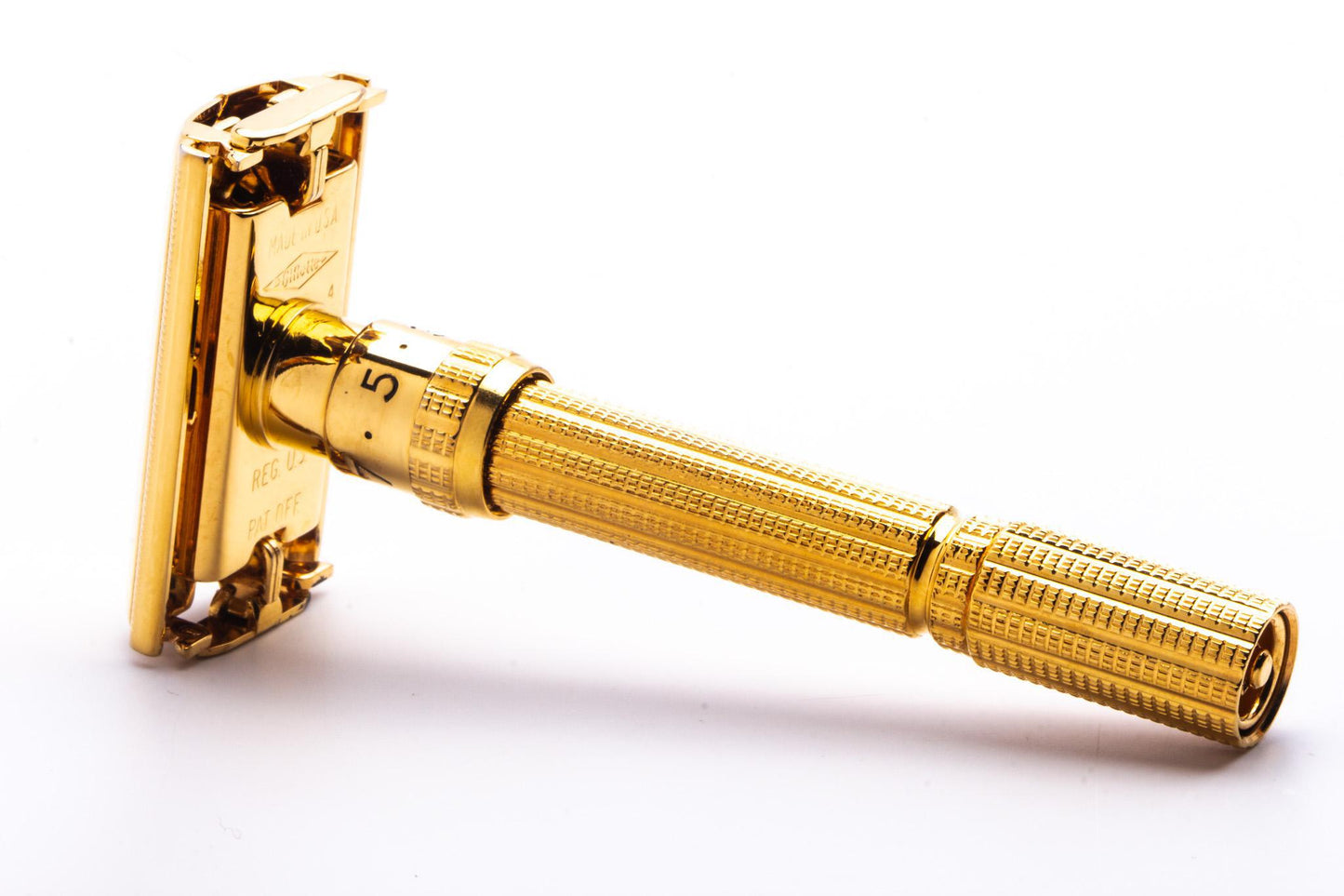 1964 J4 Gillette Slim Adjustable Double Edge Safety Razor | 24K Gold Revamp