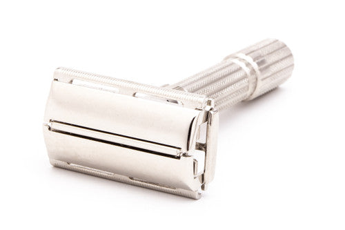 1960 F2 Gillette $1.95 Fatboy Adjustable Double Edge Safety Razor | Factory Nickel Revamp