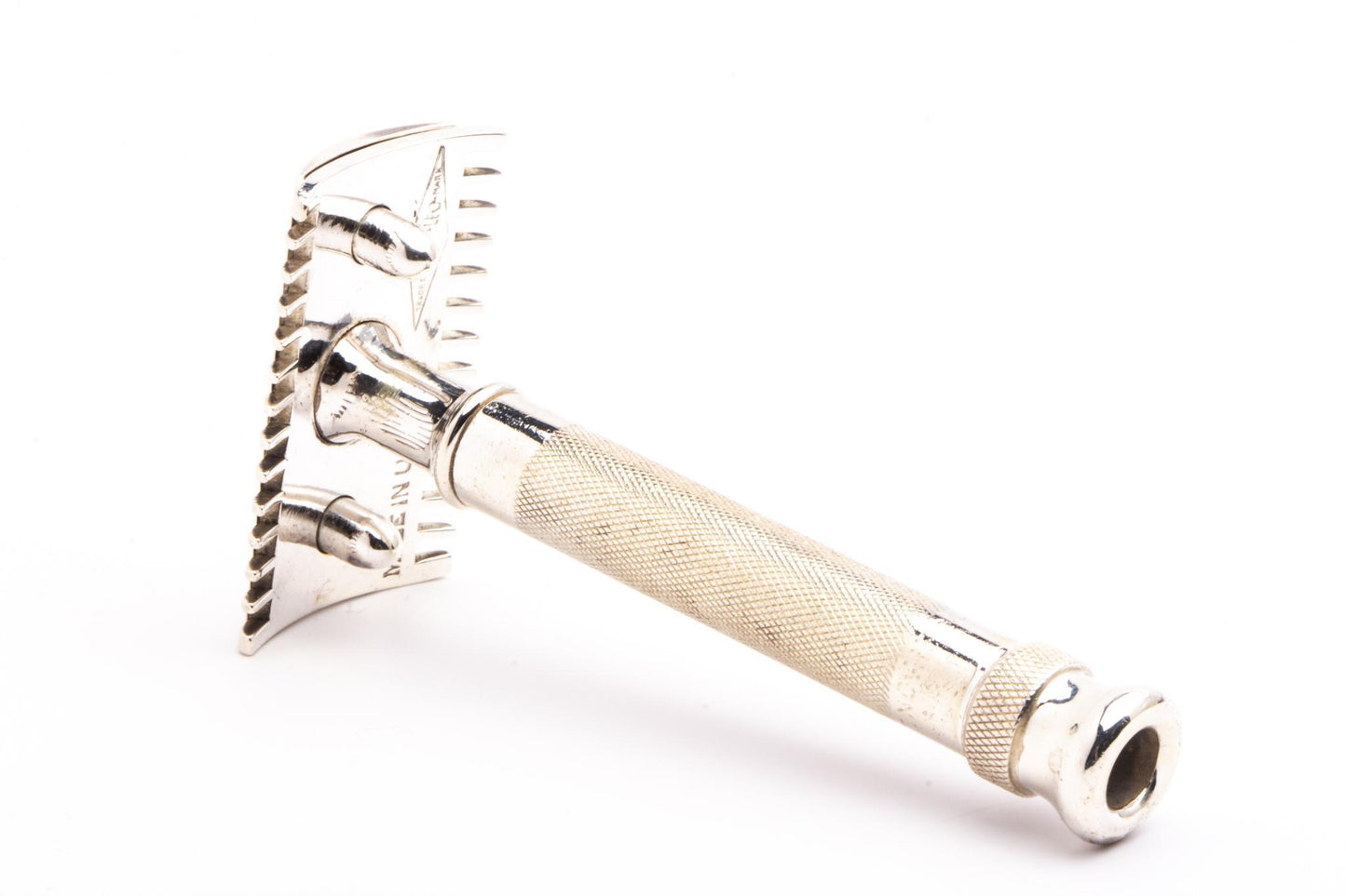 1917 Gillette Aristocrat Fluted Handle Double Edge Safety Razor Set | Original Condition