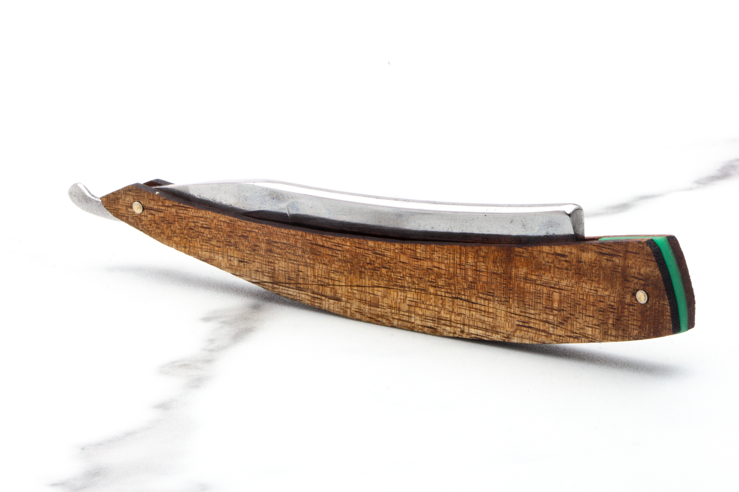 6/8" Vintage Restored Tally-Ho Straight Razor With Custom Wood Scales