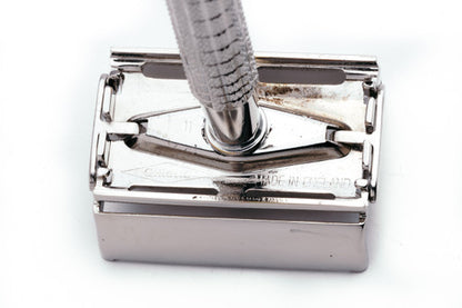 1960's Gillette Giromatic Flare Tip Rocket Safety Razor Factory Nickel Revamp