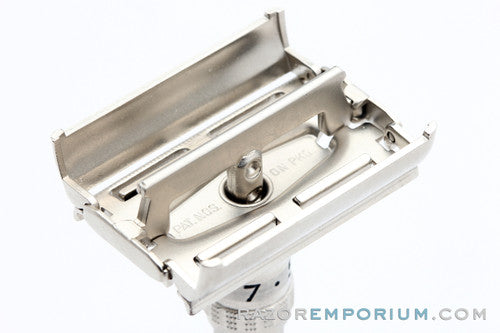 1963 Gillette Slim Adjustable DE Safety Razor Satin Nickel Revamp