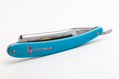 7/8" Filarmonica "Doble Temple" #14 Blue&Red Straight Razor w/ Coffin | Spain