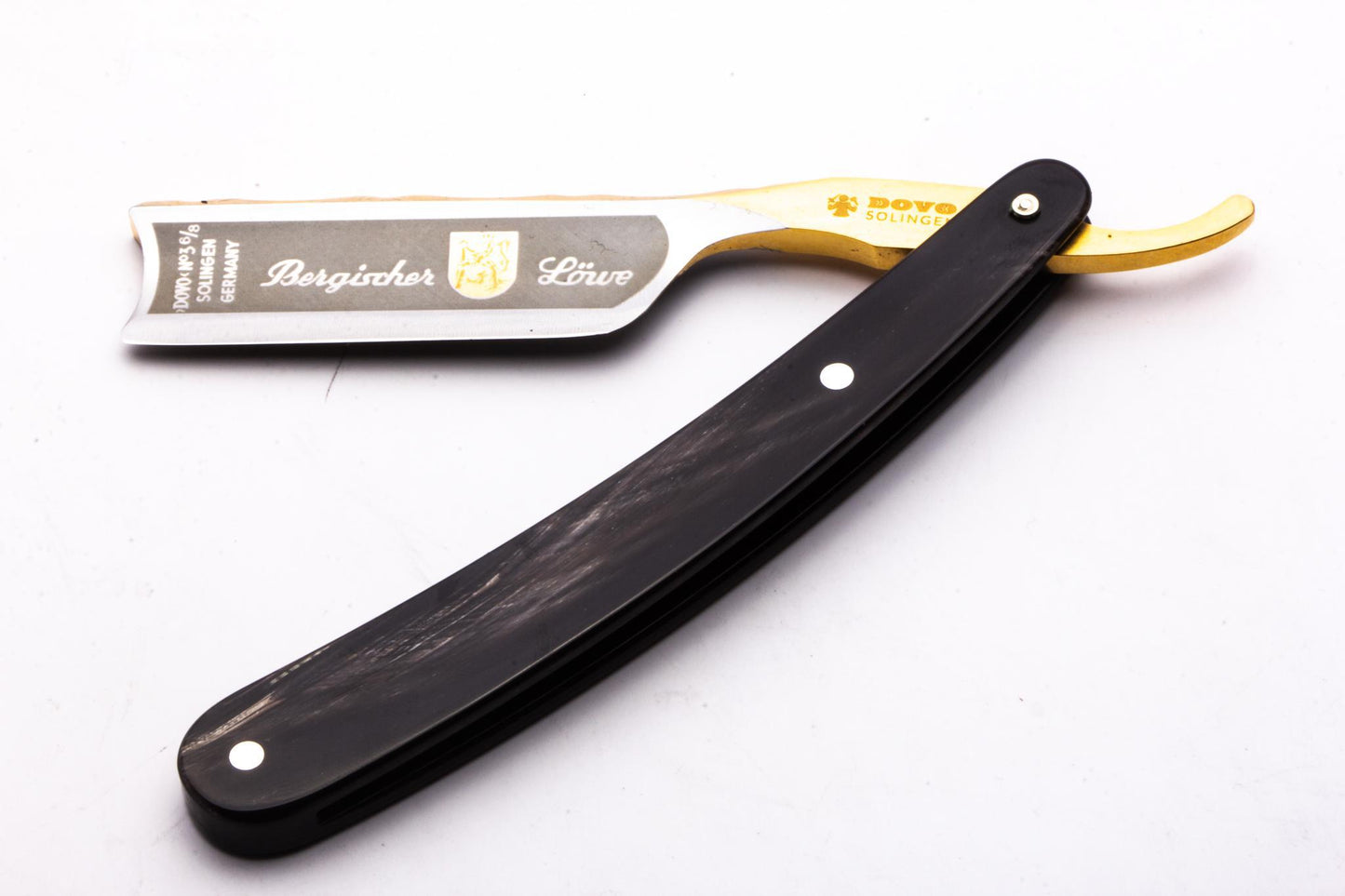 6/8" Dovo 3 Bergischer Lowe Straight Razor | Horn Scales