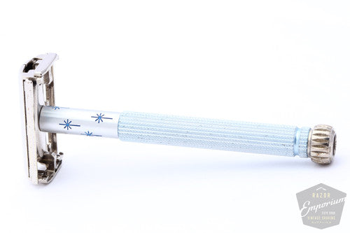 Gillette 1961 G2 Blue Star Lady Gillette Double Edge Safety Razor