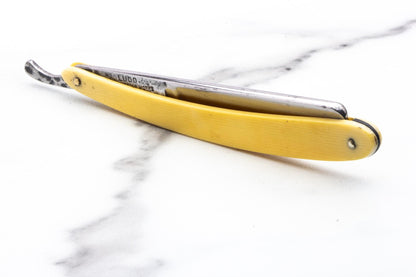 5/8" Vintage Restored 133 Red Imp Ludo Straight Razor With Coffin