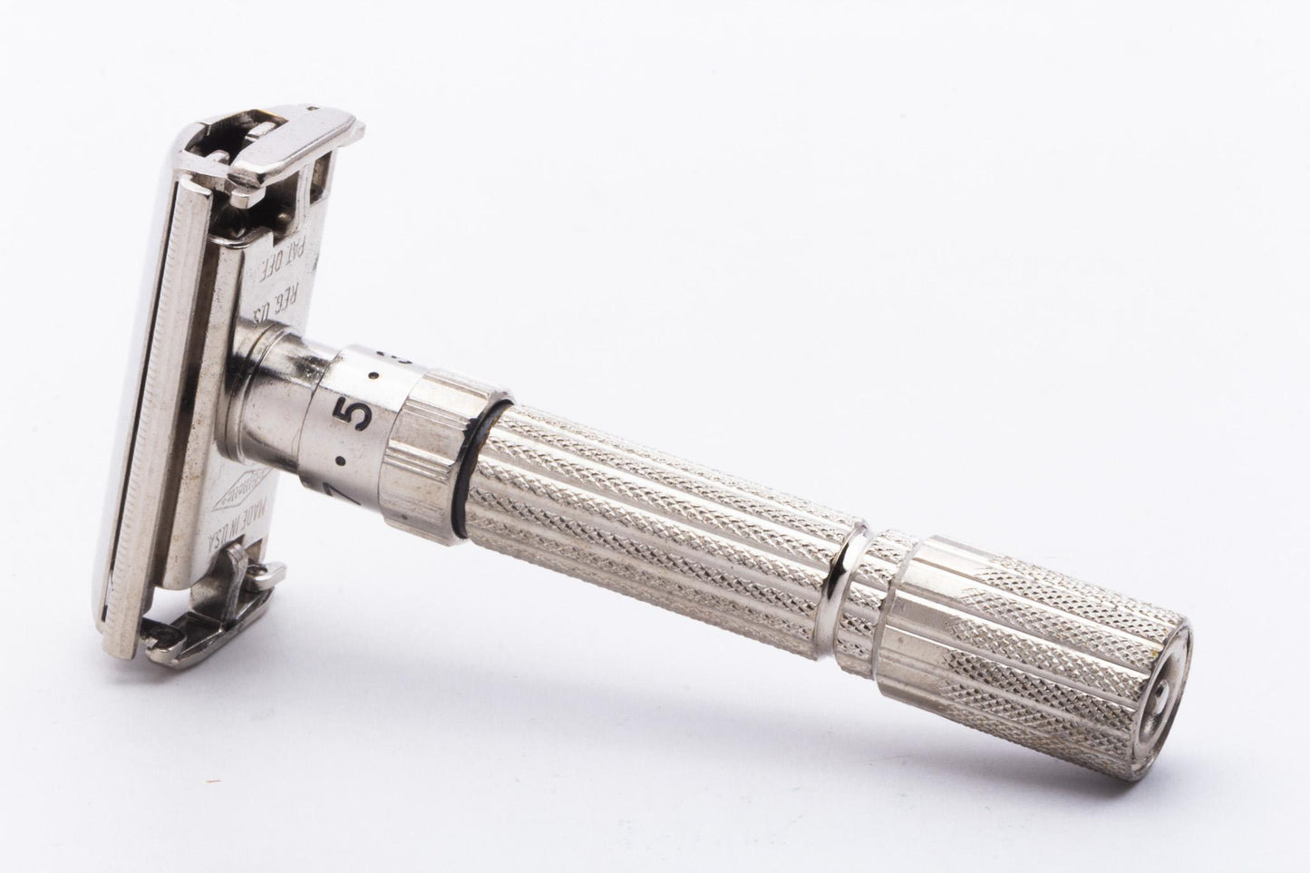1961 G1 Gillette Fatboy $1.95 Adjustable Double Edge Safety Razor Set | Original Condition
