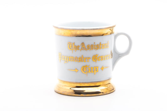 Vintage Hand Painted "Assistant Paymaster Generals Cup" Shaving Mug