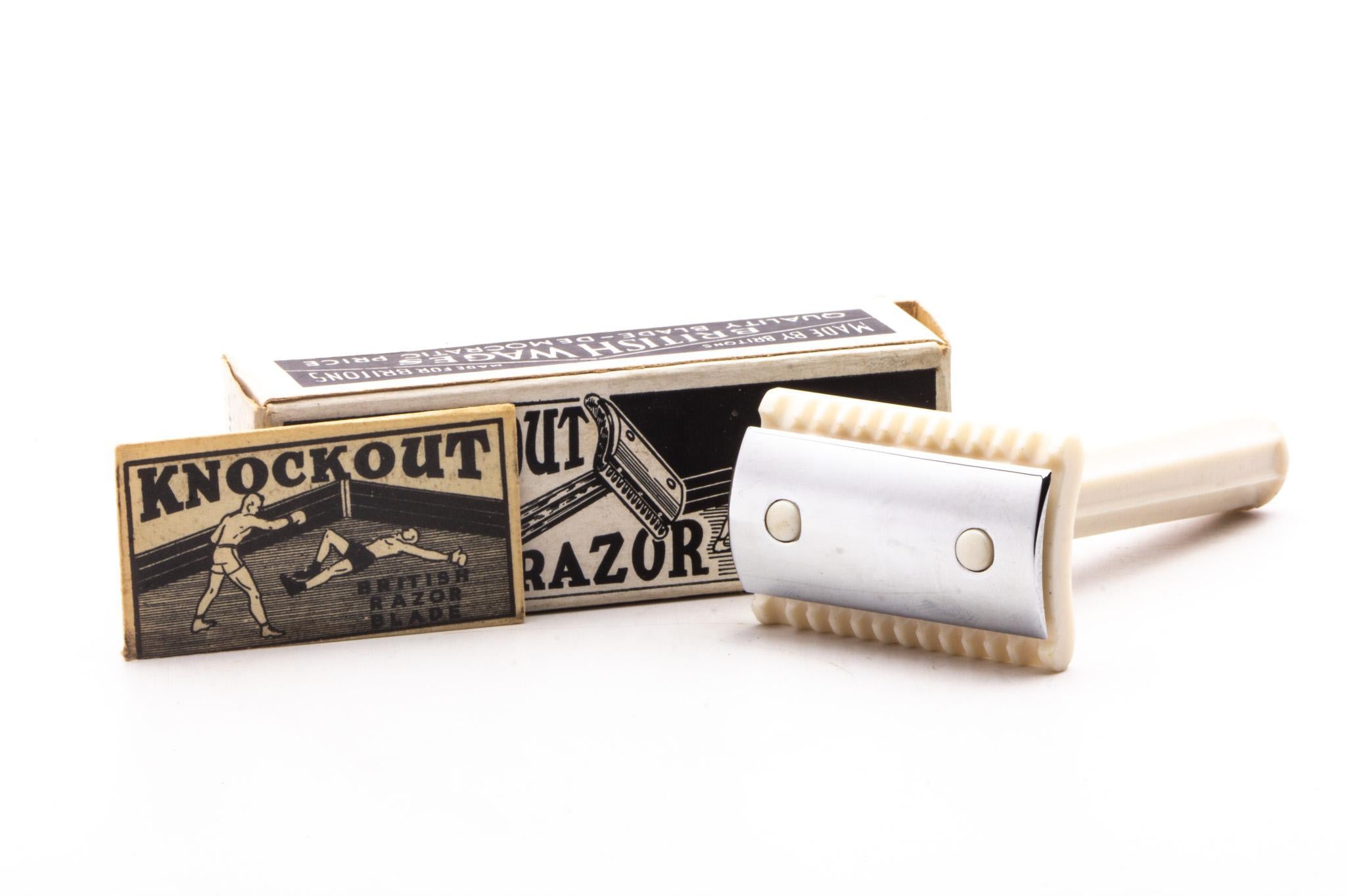 Knockout Double Edge Safety Razor With Blade | Original Condition ...