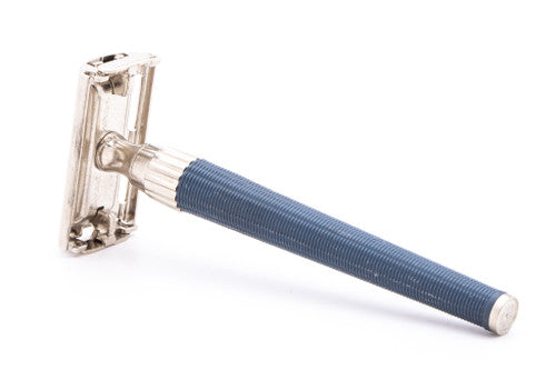 Gillette Slim Twist Knack Blue Handle Double Edge Safety Razor | Original Condition