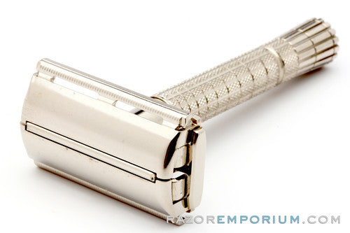 1956 B3 Gillette Regular Flare Tip DE Super Speed Set w/ Case & Blade Bank