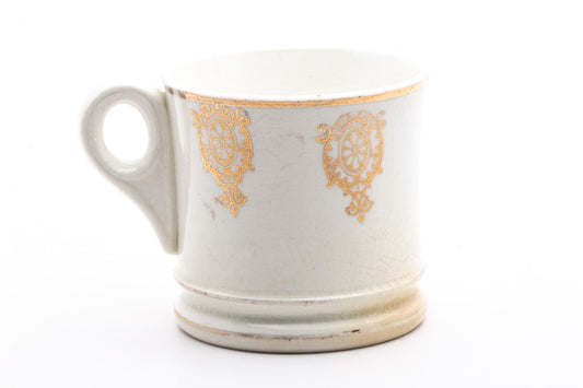 Vintage Hand Painted Gold Shaving Mug