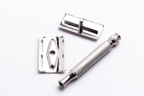 1956 B3 Gillette Old Type Ball End Double Edge Razor | Factory Nickel Revamp
