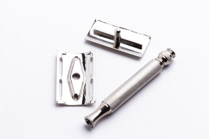 1956 B3 Gillette Old Type Ball End Double Edge Razor | Factory Nickel Revamp