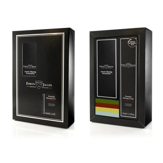 Edwin Jagger | DE86 Black Razor and Cream Gift Set (Sandalwood)