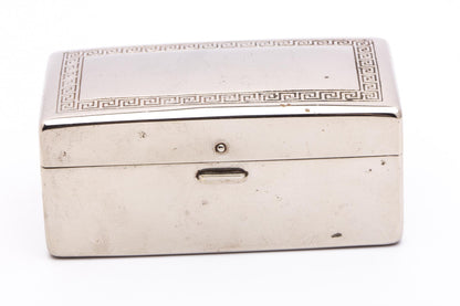 1922 Gillette Silver NEW Bostonian DE Safety Razor in Original Metal Case | Original Condition