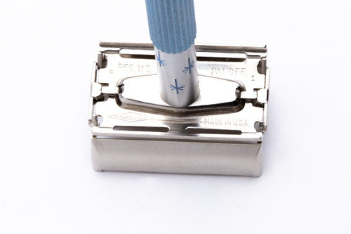 1971 Gillette Blue Star Lady Gillette DE Safety Razor