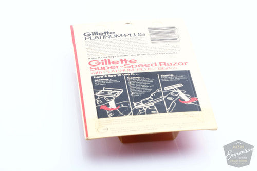 Gillette 1980 A4 Black Handle Super Speed Safety Razor | New Old Stock