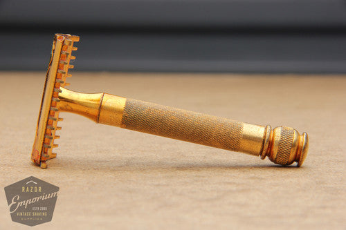 Gillette 1930's Goodwill Era Gold DE Safety Razor – Razor Emporium