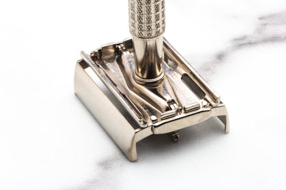 1954 Z4 Gillette Flare Tip TTO Super Speed Double Edge Safety Razor | Factory Nickel Revamp