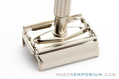 1954 Gillette Z2 Flair Tip Super Speed Safety Razor Factory Nickel Revamp