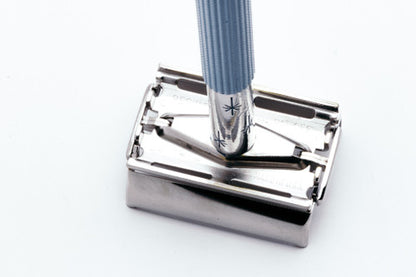 1966 Gillette  Blue Star Lady Gillette Double Edge Safety Razor | Factory Nickel Revamp