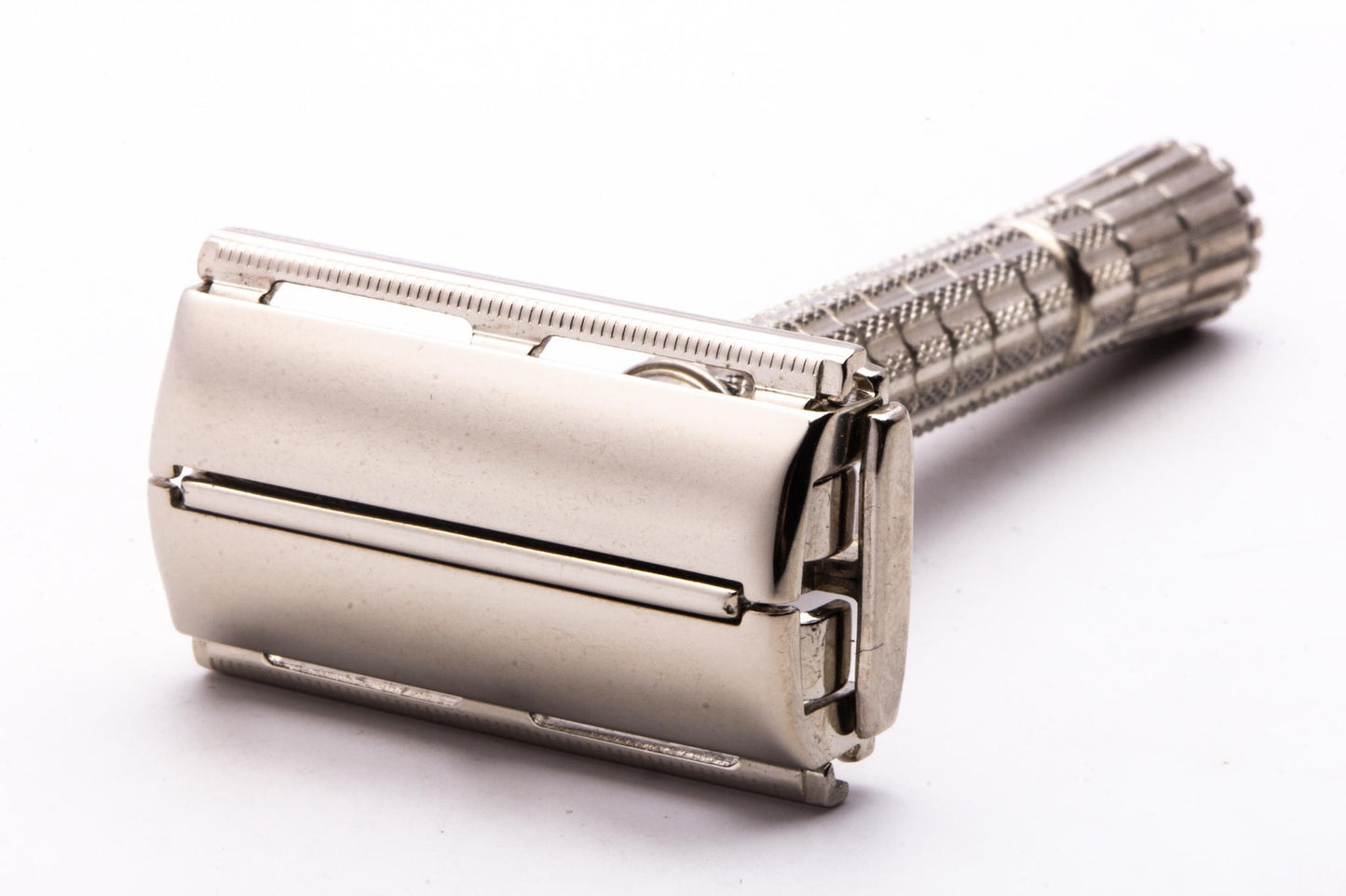 1950's Gillette Flare Tip Rocket Super Speed Double Edge Safety Razor | Factory Nickel Revamp