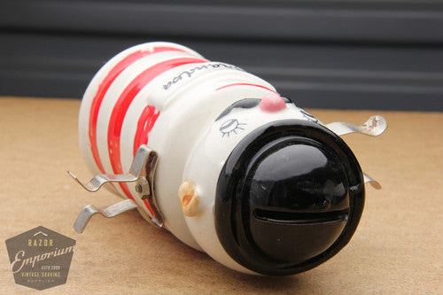 Grandpa Barber Porcelain Blade Safe and Razor/Brush Holder