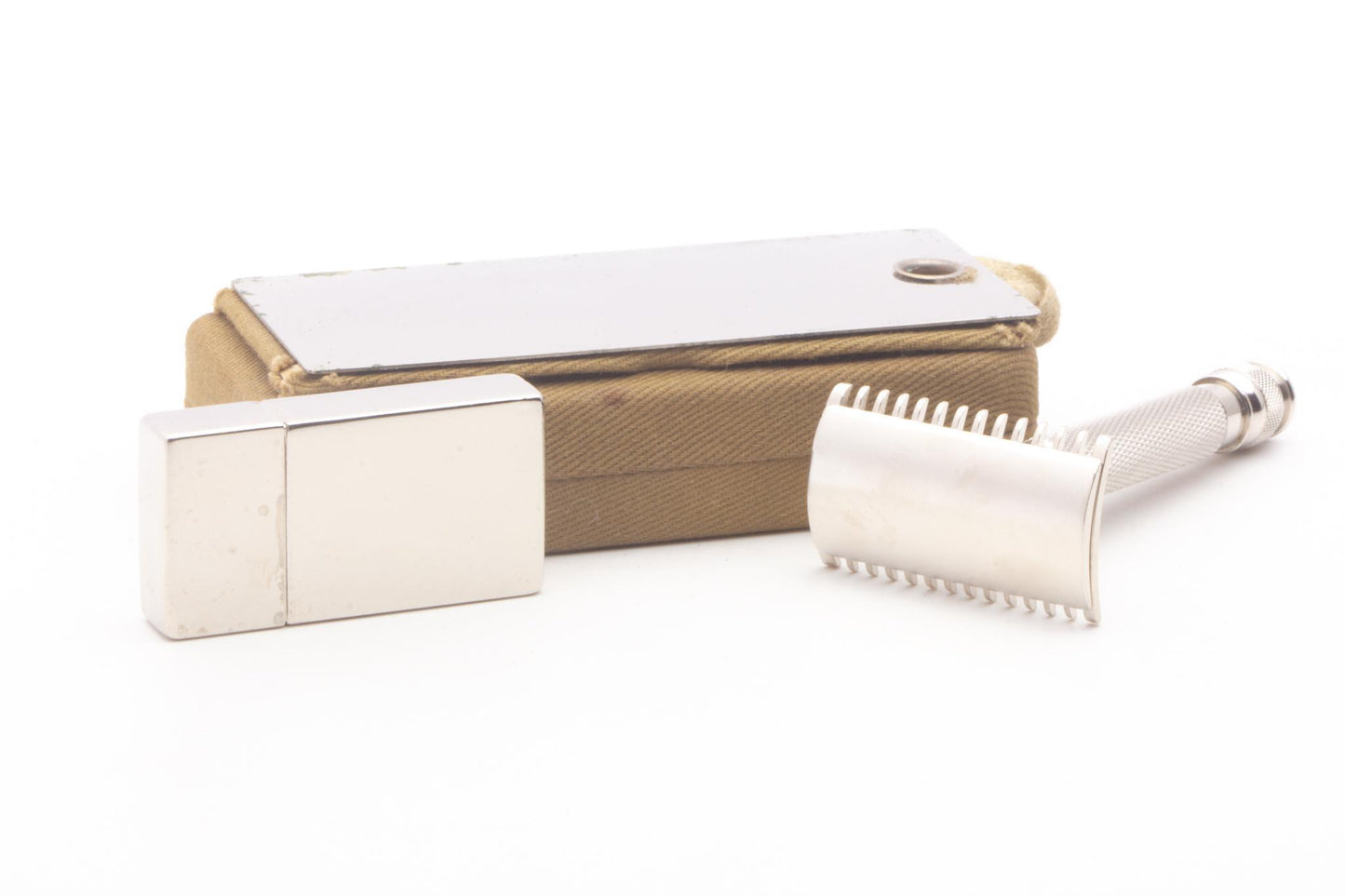 1918 Gillette Old Type Ball End Khaki Service  Razor Set | Army Issue