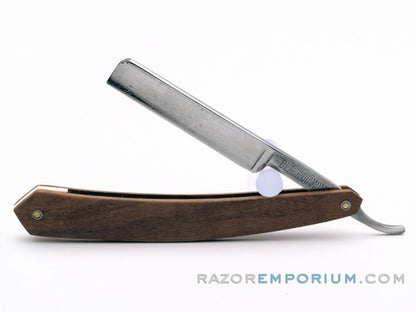 4/8" G.H. Pumacker "Black Diamond" Straight Razor w/ Black Walnut Scales  | Solingen, Germany