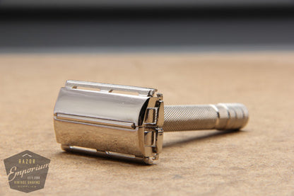 Gillette 1940's Notched Super Speed Safety Razor ** Nickel REVAMPED