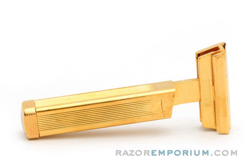 1927-32 Schick Type B Single Edge Repeating Gold Injector Razor Set