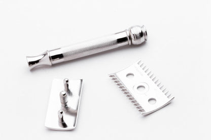 1930's Gillette Ball End Old Type DE Safety Razor | Rhodium Revamp