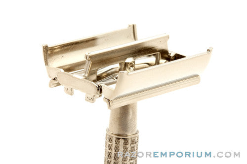 1965 K4 Gillette Flare Tip DE Super Speed Safety Razor | Factory Nickel Revamp