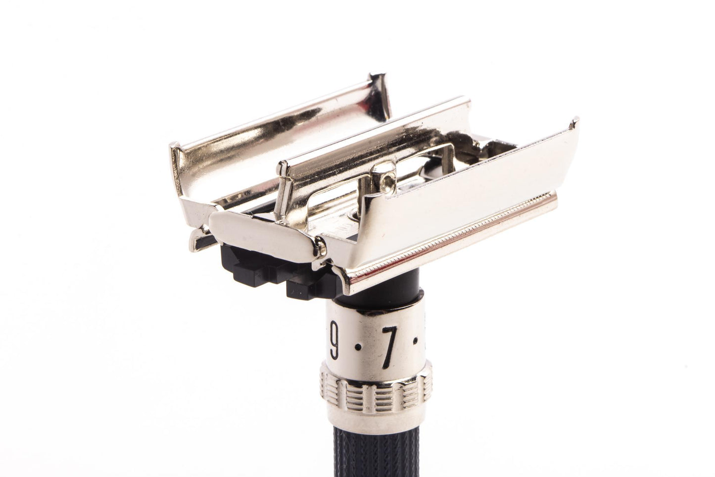 1983 D3 Gillette Super Adjustable "Black Beauty" Double Edge Safety Razor | Factory Nickel Revamp