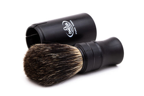 Omega Travel 614 Black Badger Shaving Brush